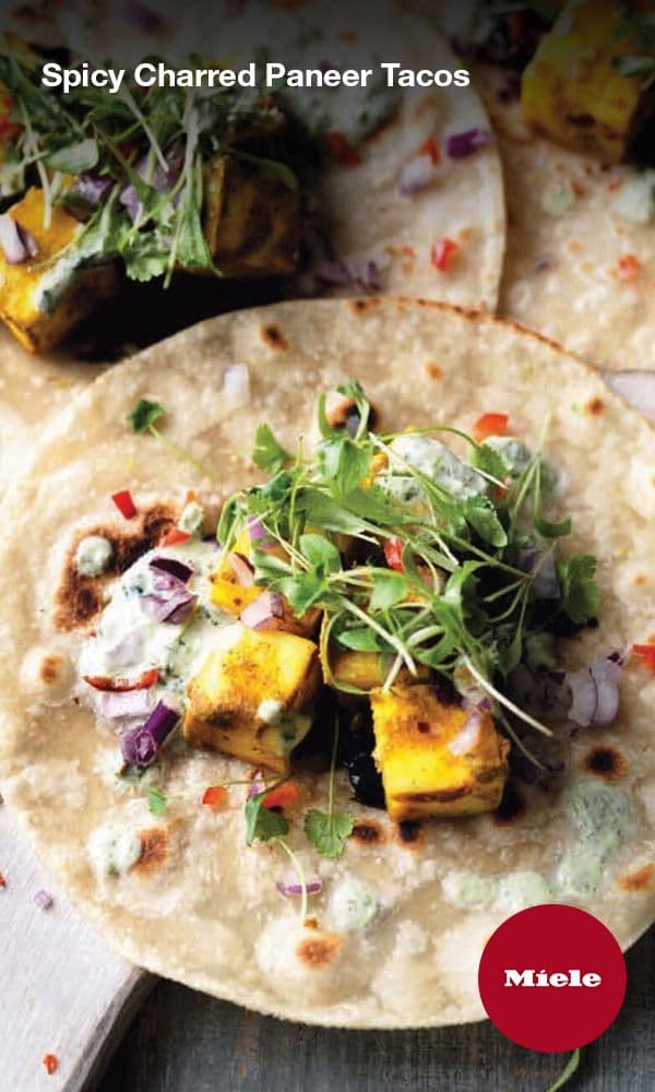 Spicy Charred Paneer Tacos