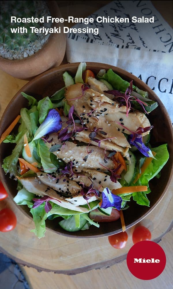 Roasted Free-Range Chicken Salad with Teriyaki Dressing