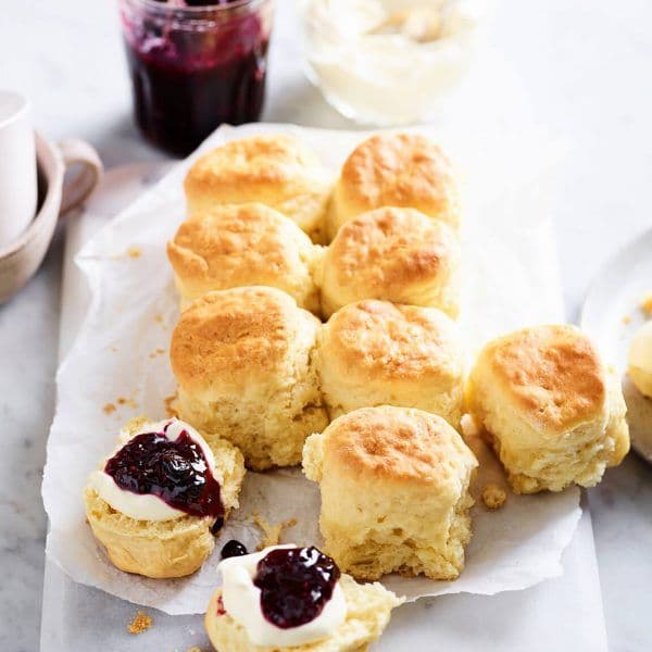 Buttermilk Scones with Mixed Berries Jam
