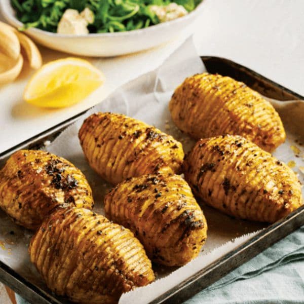 Hasselback Potatoes with Sage and Garlic